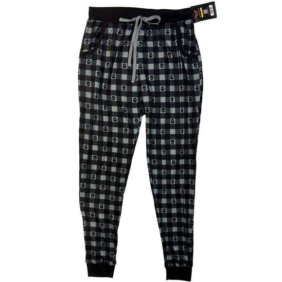 Halloween Skull Print Pajama Pants W/Drawstring & Pockets M Soft Cozy Spooky Fun - Picture 1 of 8